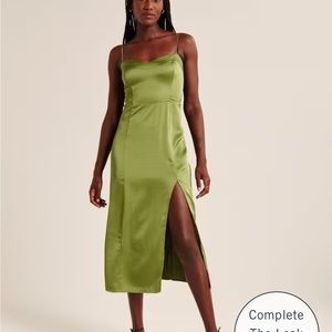 Abercrombie silk dress green